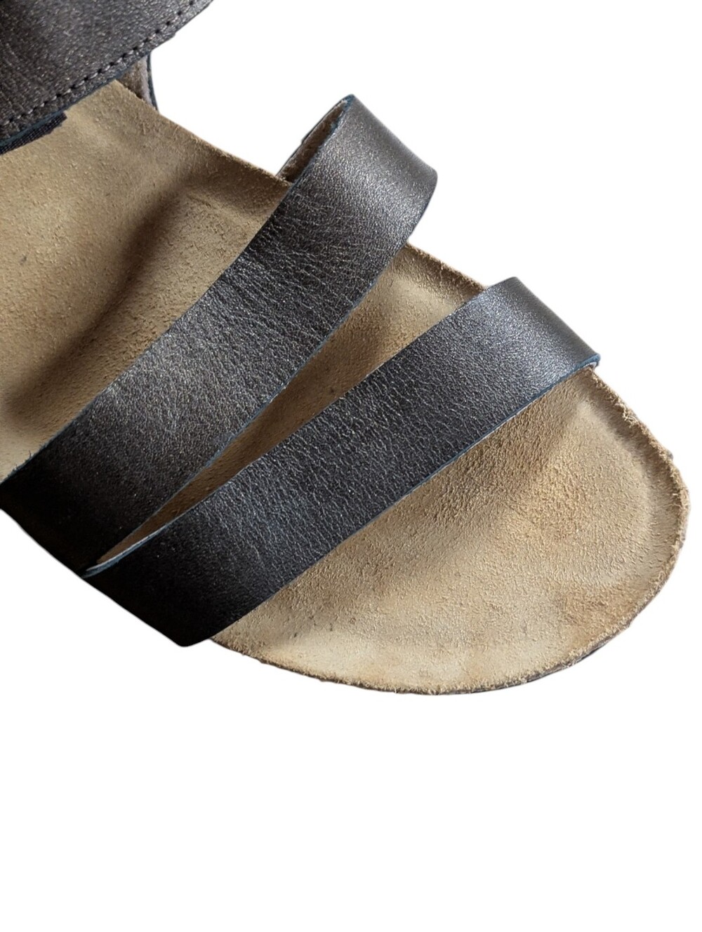 Naot Kayla Wedge Sandal Brown Metallic Leather Size 37 - Picture 8 of 13